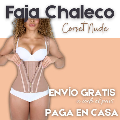 Faja Costillera Corset Nude