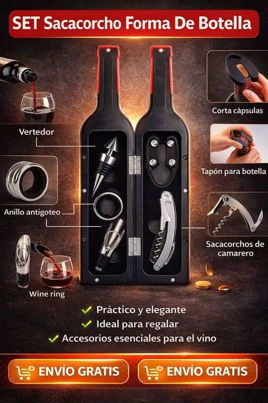 Set Sacacorchos Botella