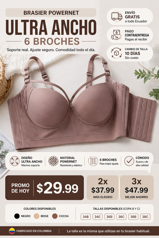 Brasier Faja Ancho 6 Broches