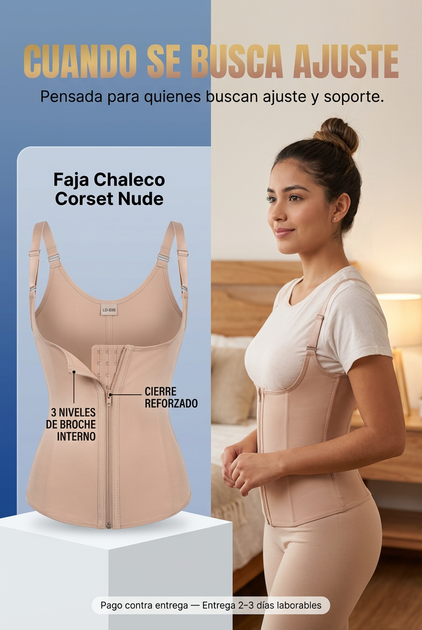 Faja Costillera Corset Nude